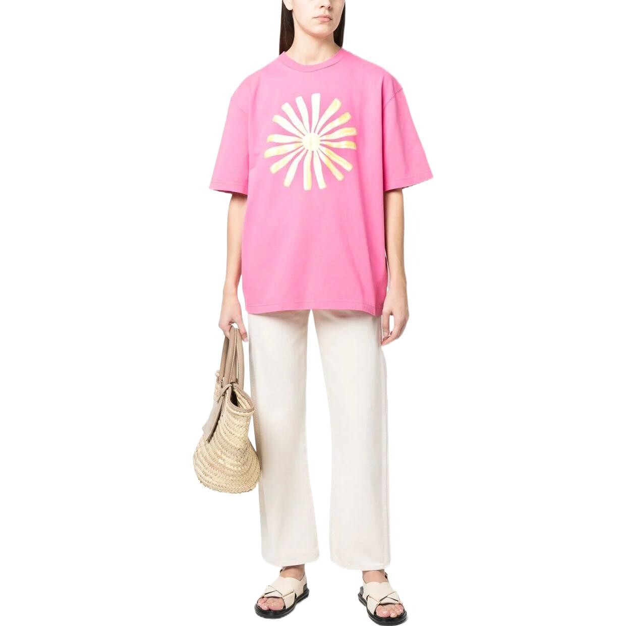 Футболка унисекс розовая Jacquemus, розовый — фото 3