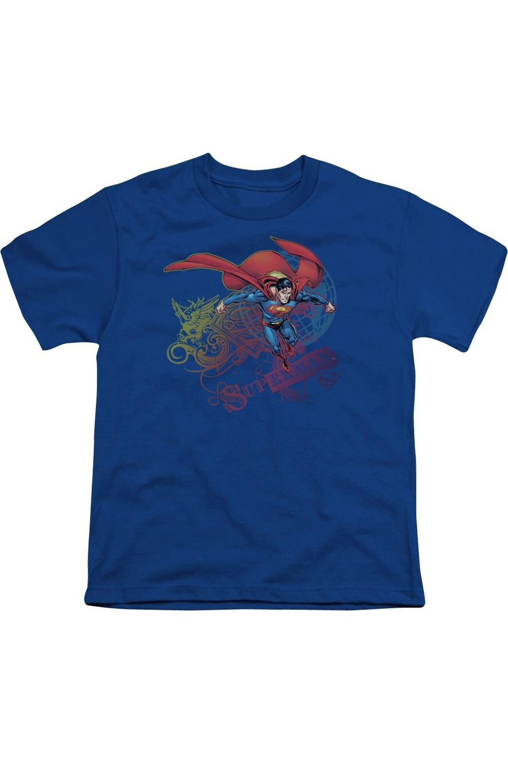 

Футболка с принтом "Супермен" для детей Gildan, синий