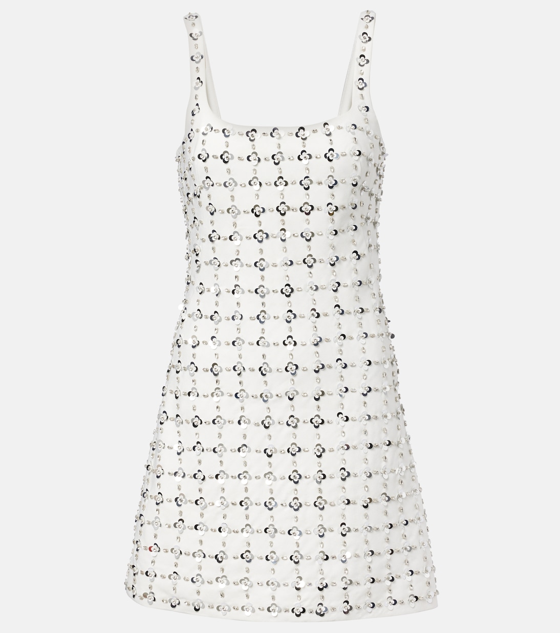 

Мини-платье Ziva из крепа с пайетками Simkhai, White Multi