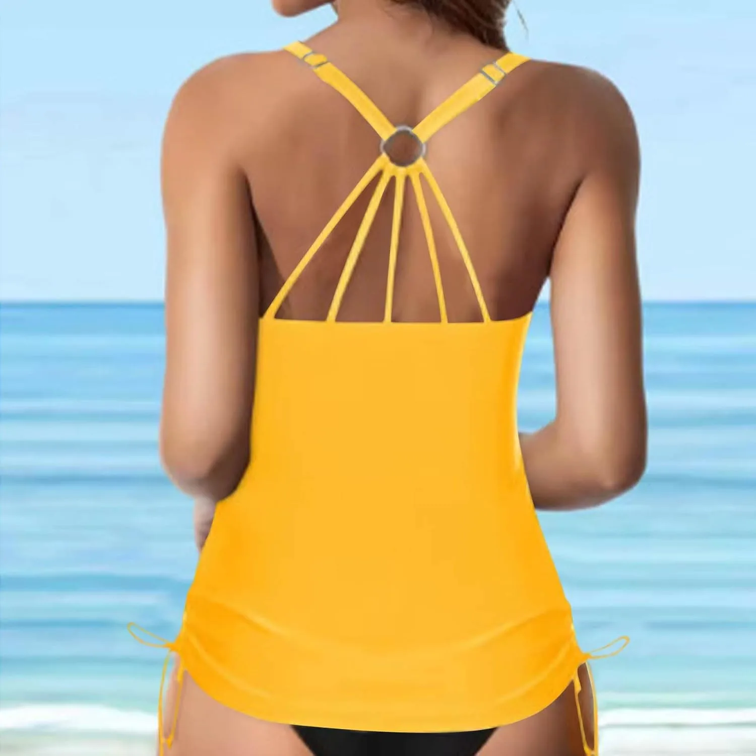 Топ-танкини для женщин с поддержкой живота и каркасом Underwire — фото 2