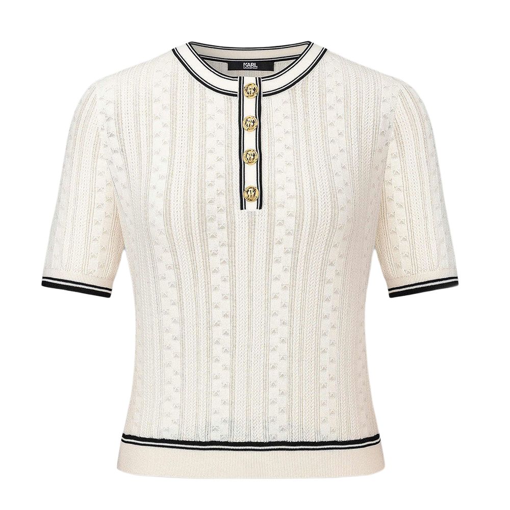 

KARL LAGERFELD / Karl Lagerfeld Jeans KARL LAGERFELD SS25 Топ Женский Ecru