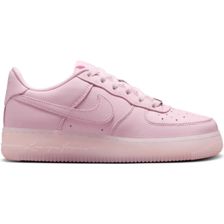 Низкие противоскользящие износостойкие детские кроссовки Drake NOCTA x Air Force 1 Nike, розовый — фото 2