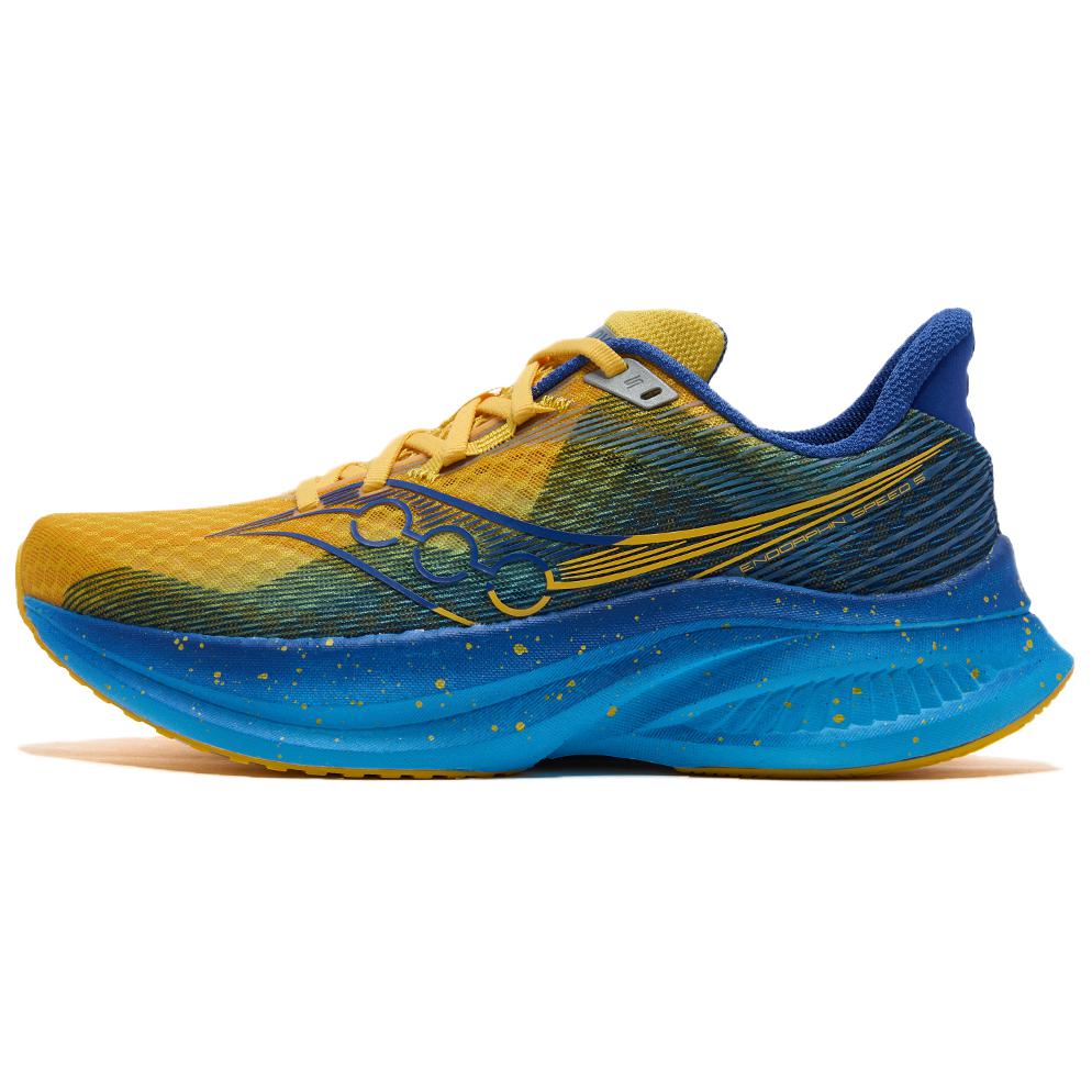 Saucony Кроссовки Endorphin Speed 5 с низким верхом, устойчивые к истиранию, унисекс, желто-синие