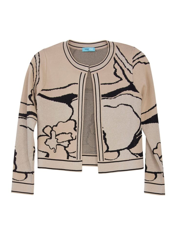 

Кардиган TOOCHE Strickjacke Muster, цвет beige/schwarz