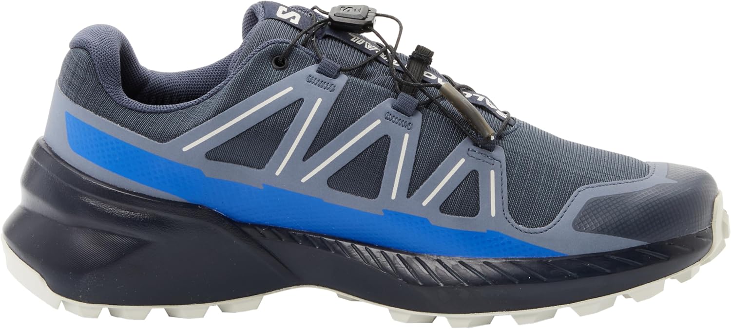 Кроссовки для трейлраннинга Salomon Men's Speedcross Peak Gore-Tex, водонепроницаемые, для бездорожья, походов и длительных трейлов, Blue Nights/Grisaille/Nautical Blue — фото 4