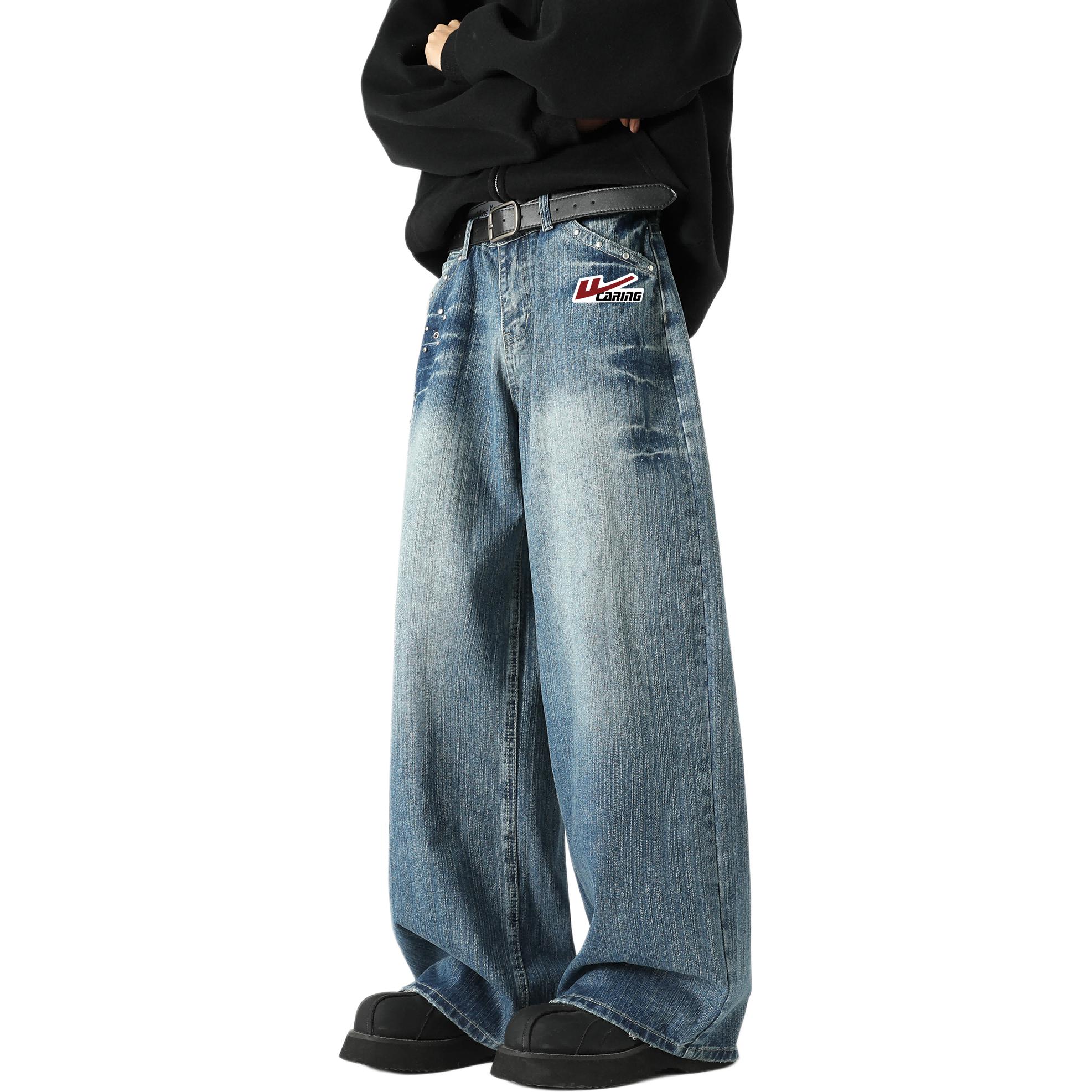 

WARRIOR Джинсы Unisex Lightning Blue DIY Badge Moderate Straight Fit