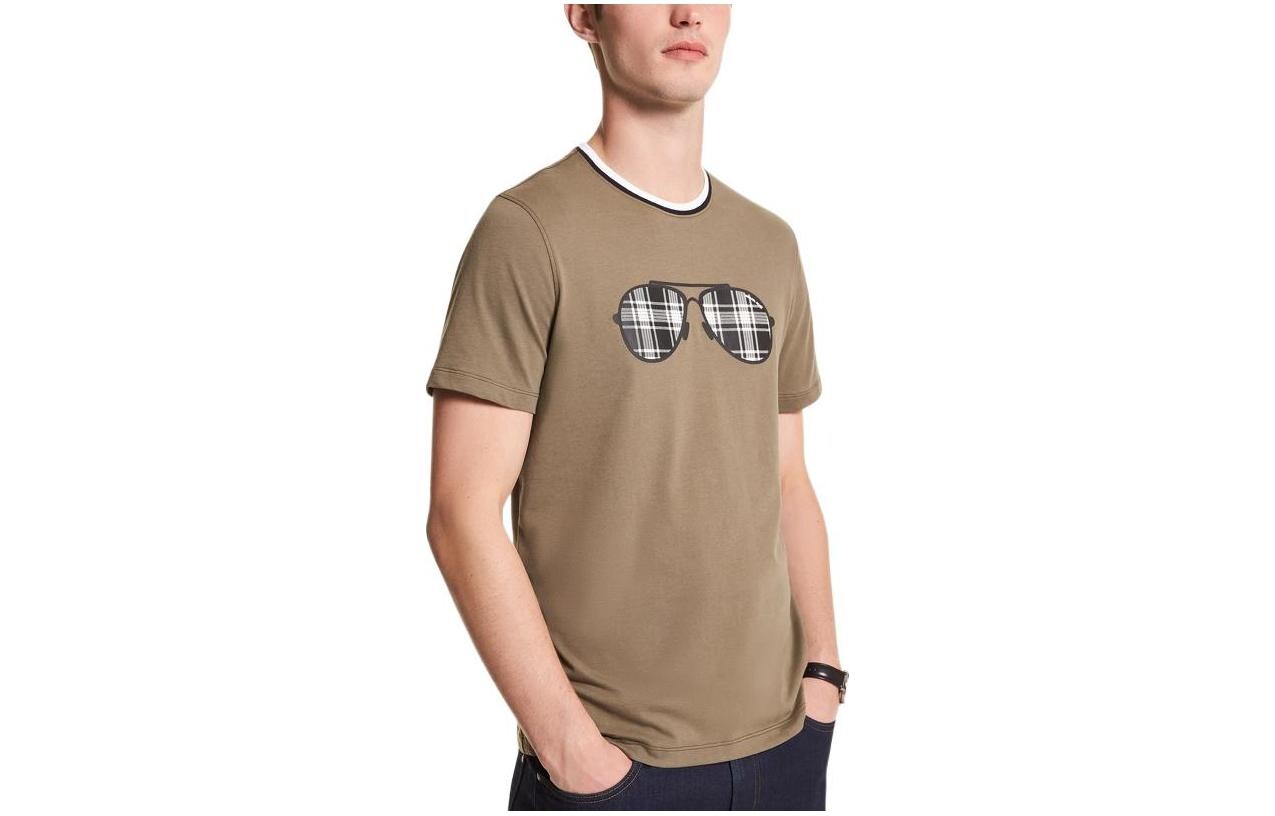 

Футболка мужская оливково-зеленая Michael Kors, оливково-зеленый