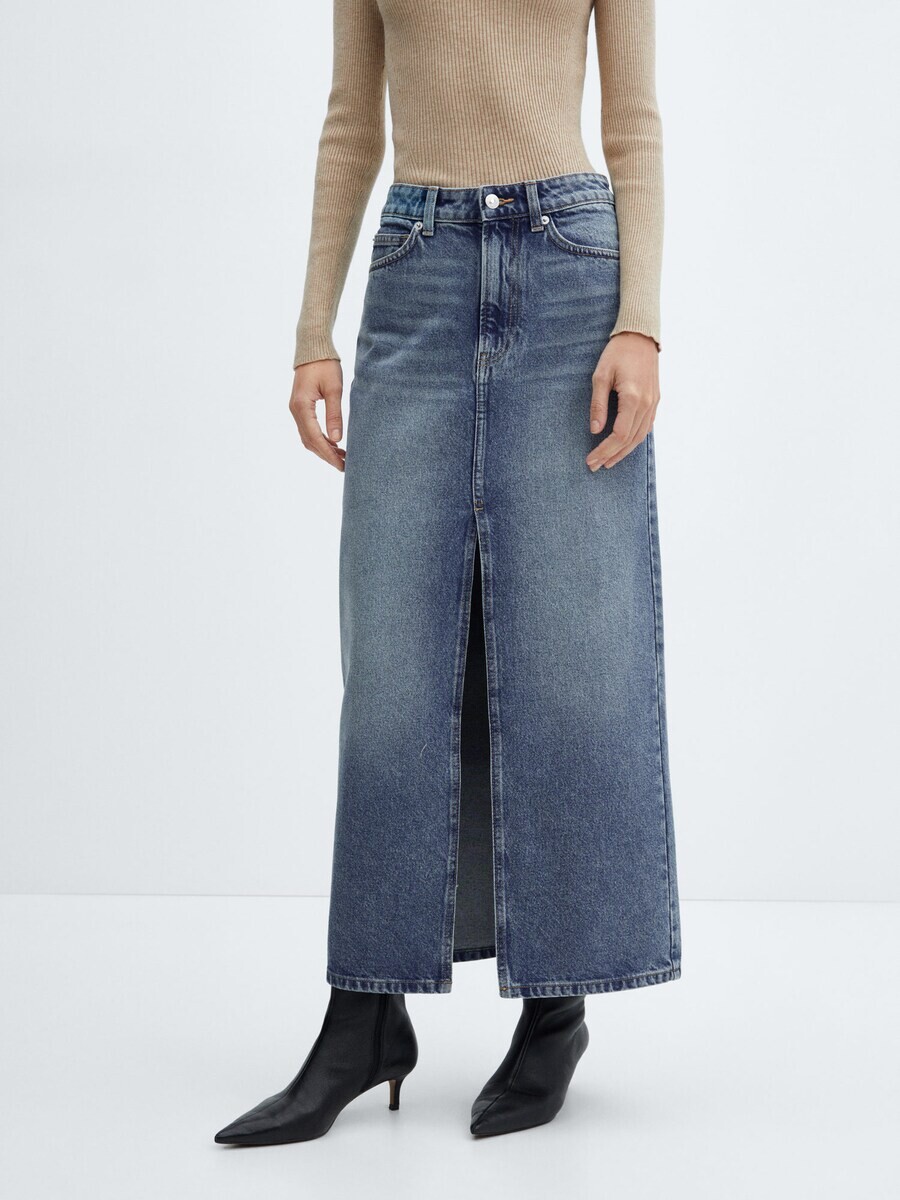 

Юбка макси MANGO Skirt ABELE, синий