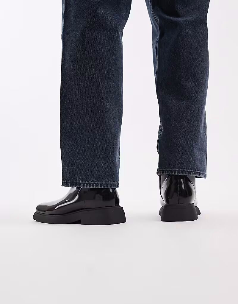 Ботинки челси черного цвета с квадратным носком Asos Design — фото 3