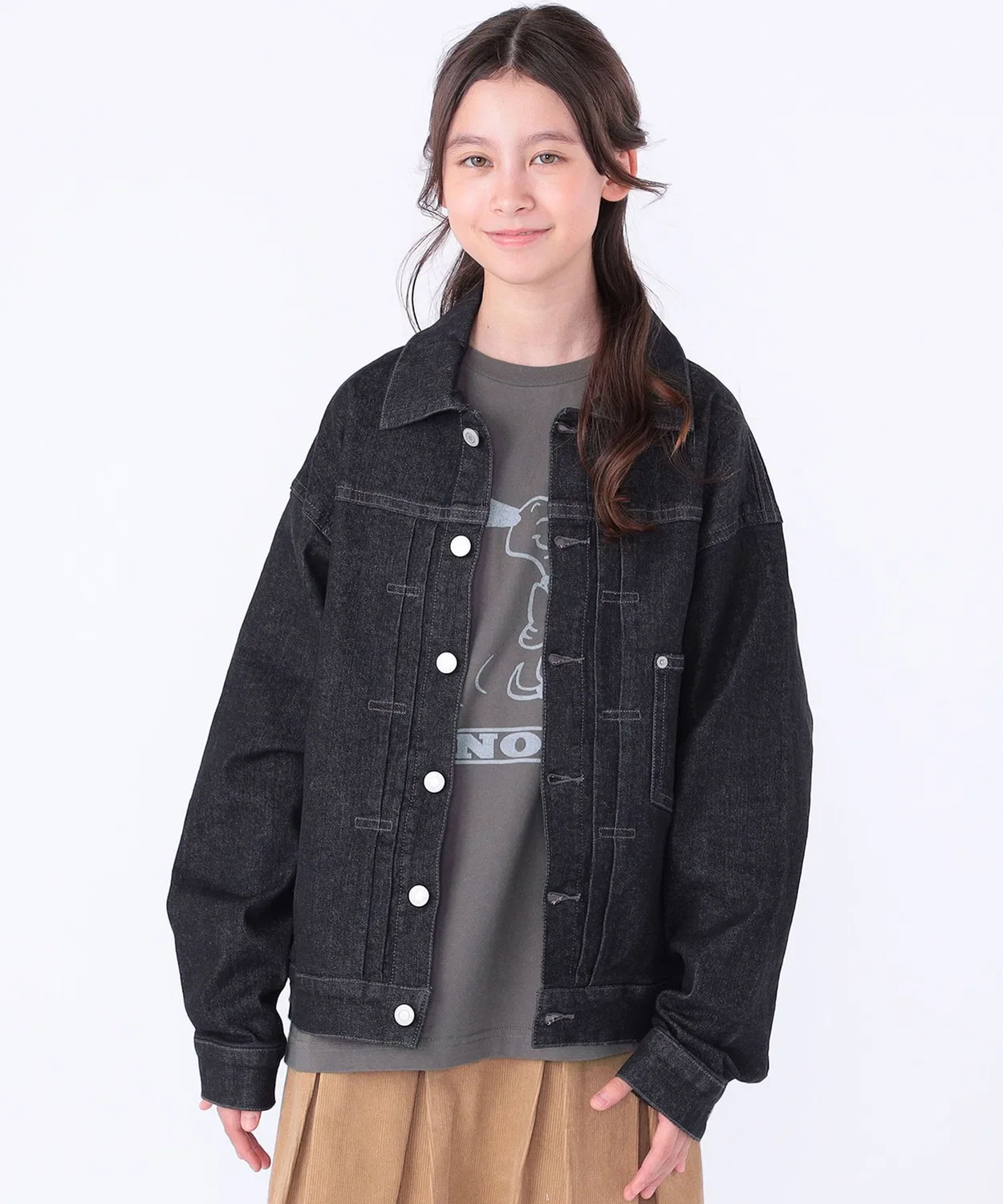 Джинсовая куртка SHIPS KIDS vintage-like деним, 140-160 см, чёрный — фото 2