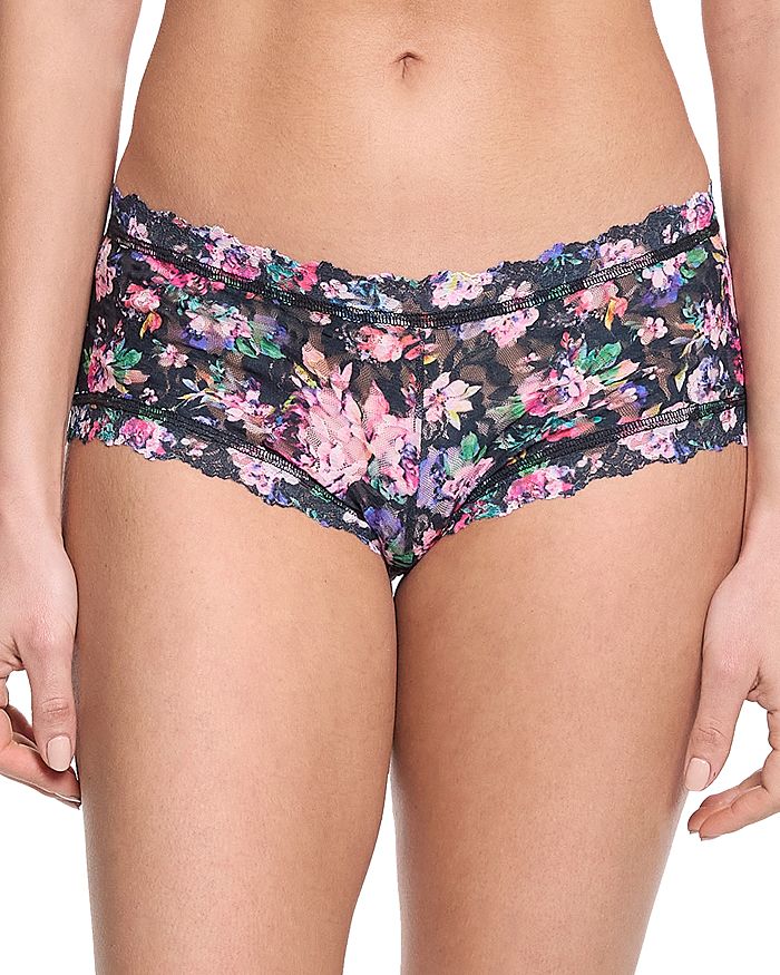 

Фирменные кружевные шорты Hanky Panky, серый