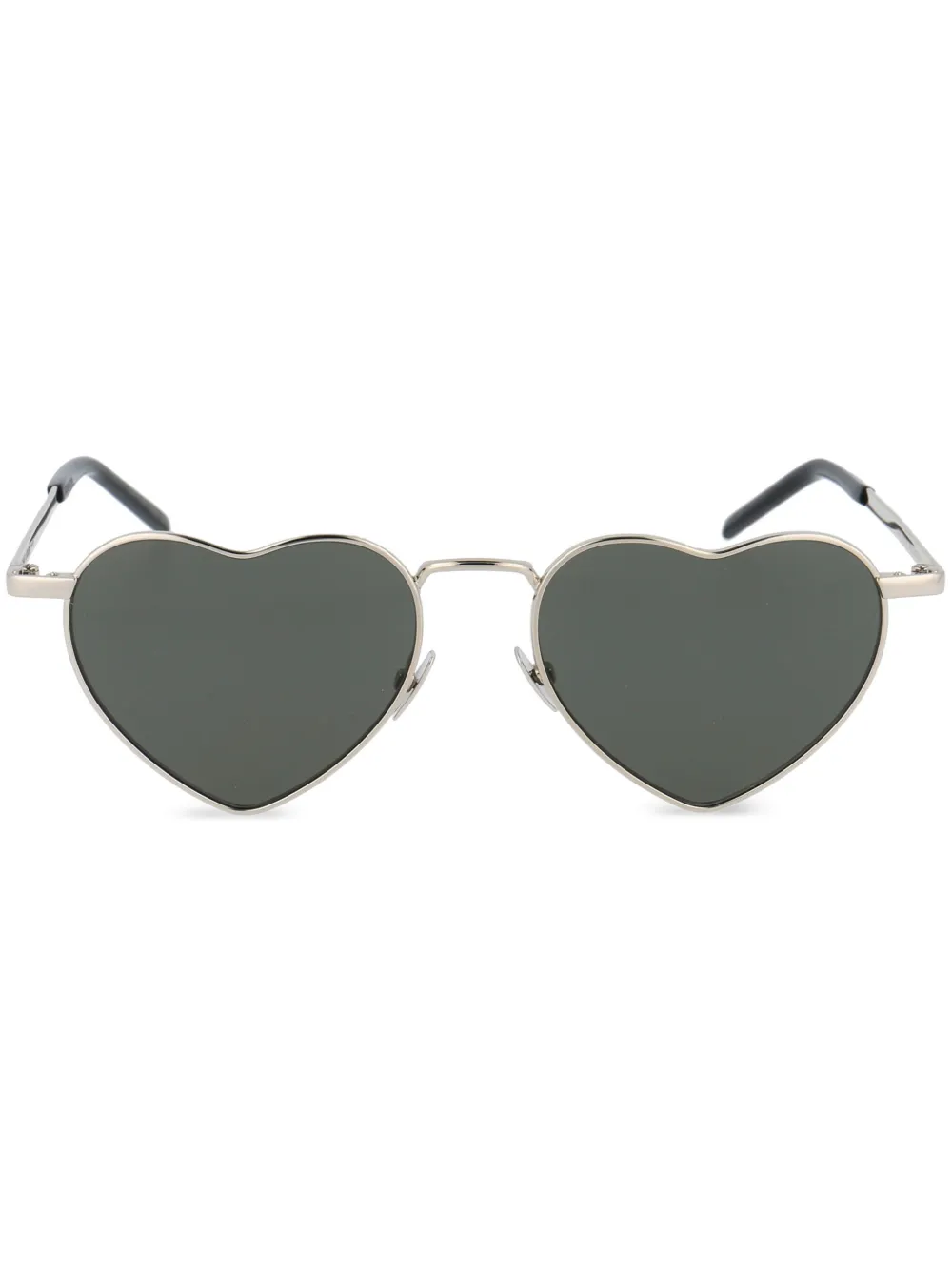 

Солнцезащитные очки с оправой в форме сердца Saint Laurent Eyewear, серебряный