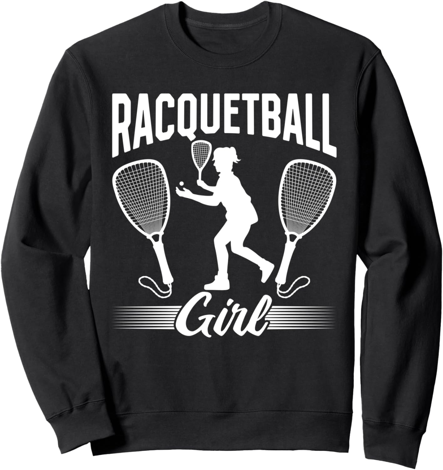

Девушки, занимающиеся ракетболом - Толстовка для девушек, занимающихся ракетболом Racquetball Girls, черный
