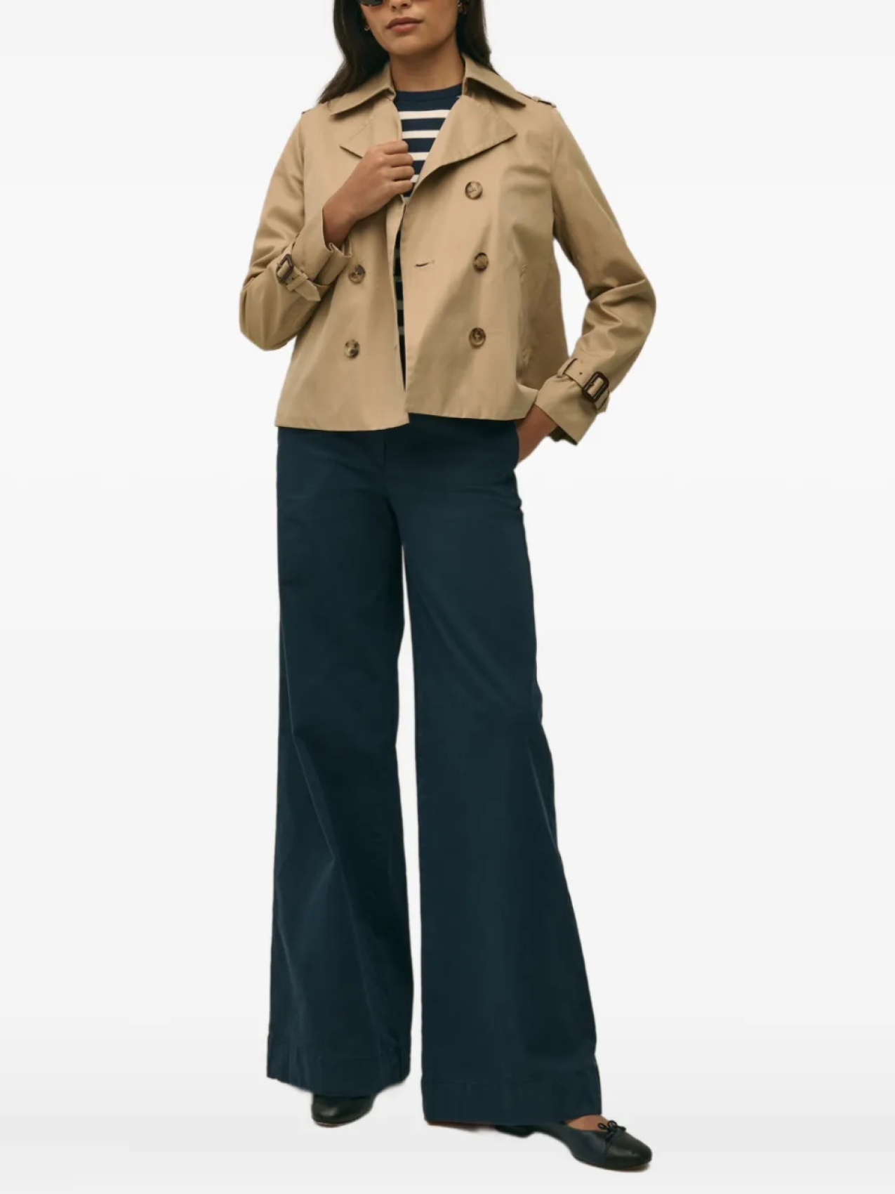

Brooks Brothers двубортный тренч, нейтральный