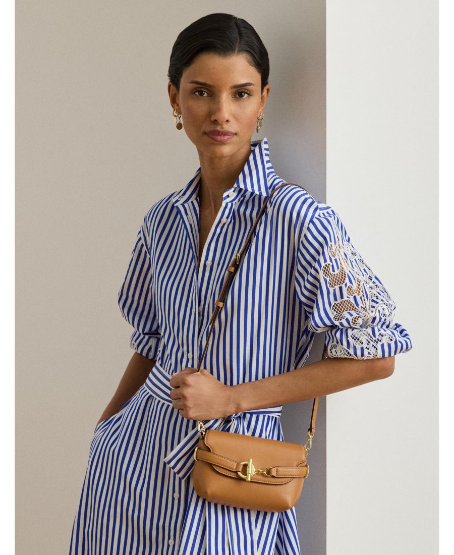 

Миниатюрная кожаная сумка через плечо Blaike Lauren Ralph Lauren, Caramel