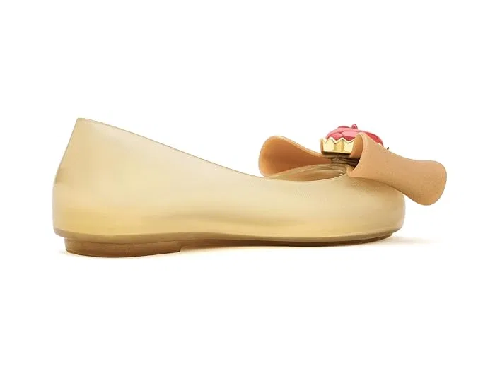 Балетки с диснеевским принтом Sweet Love Mini Melissa, Pearlish Beige/Gold — фото 4