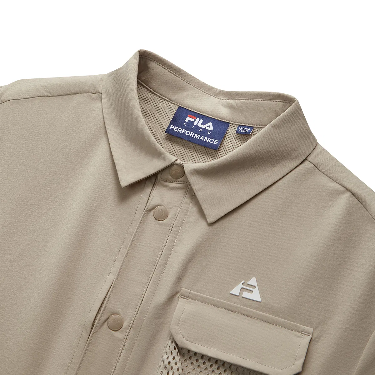 Повседневная рубашка FILA KIDS Performance Cappuccino Khaki — фото 4