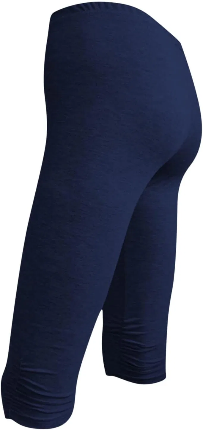 Леггинсы капри компрессионные, бесшовные, высокие, Navy