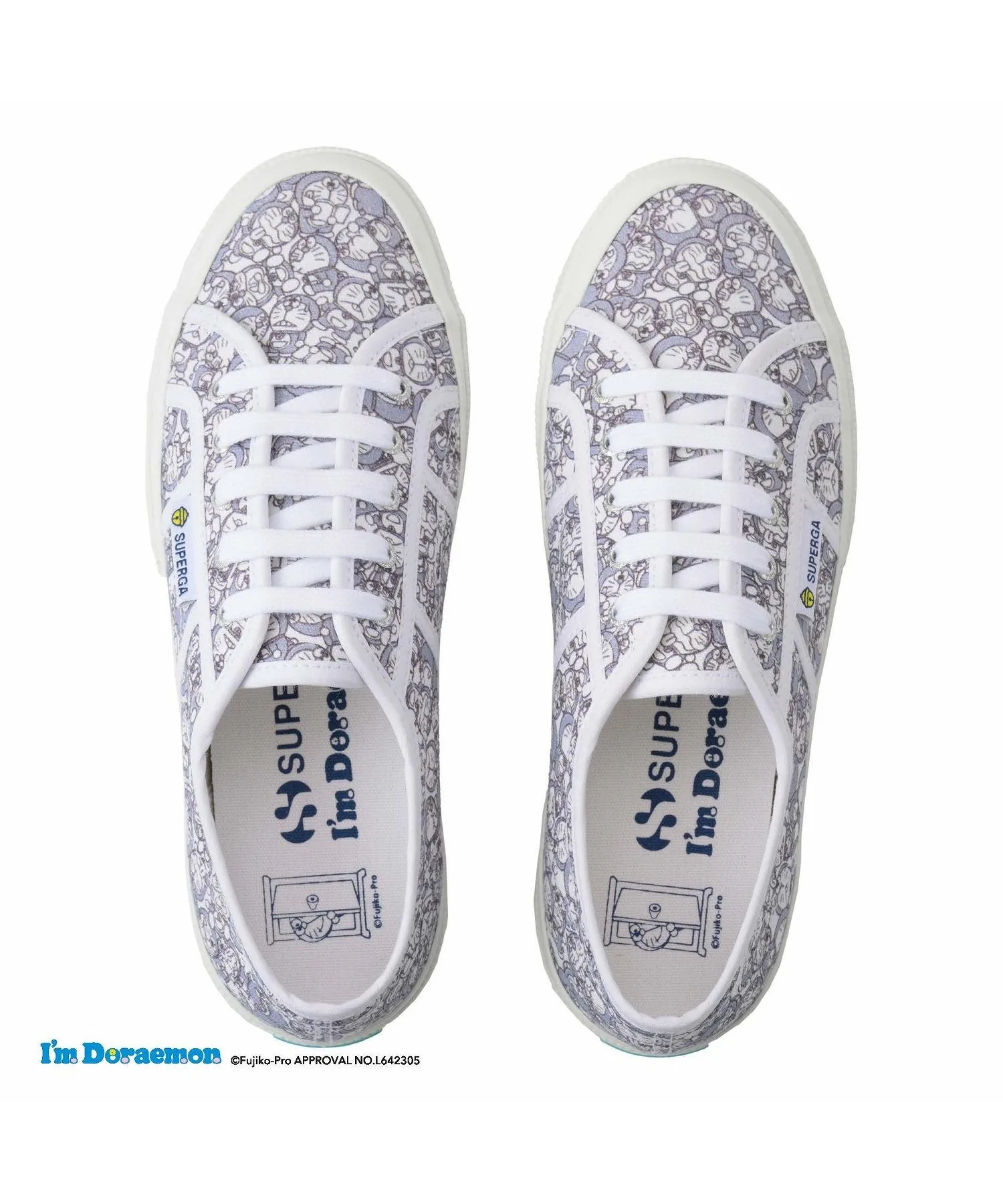 Кроссовки SUPERGA 2750 DORAEMON PRINT с коллекционной упаковкой белые — фото 3