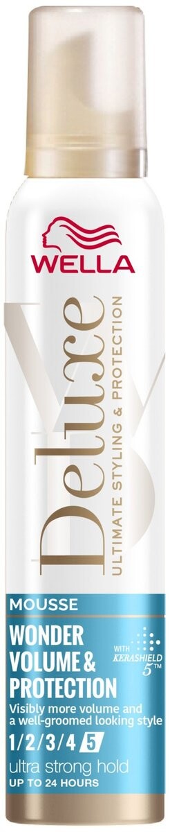 Wella, Deluxe Wonder Volume & Protection, Ультрасильный мусс для волос, придающий объем, 200 мл — фото 3