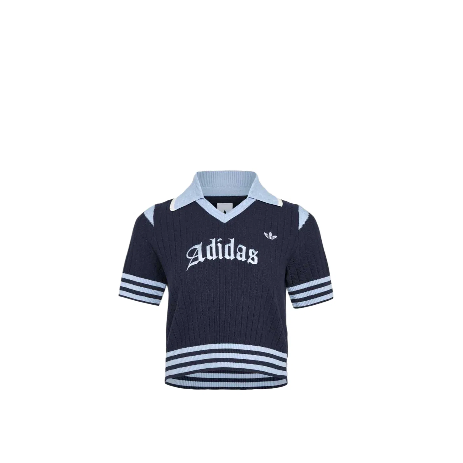 Поло женское SS26 Adidas Originals, Dark Navy Blue/Light Gray Blue