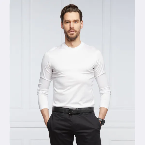 Облегающий крой с длинным рукавом Emporio Armani, белый — фото 2
