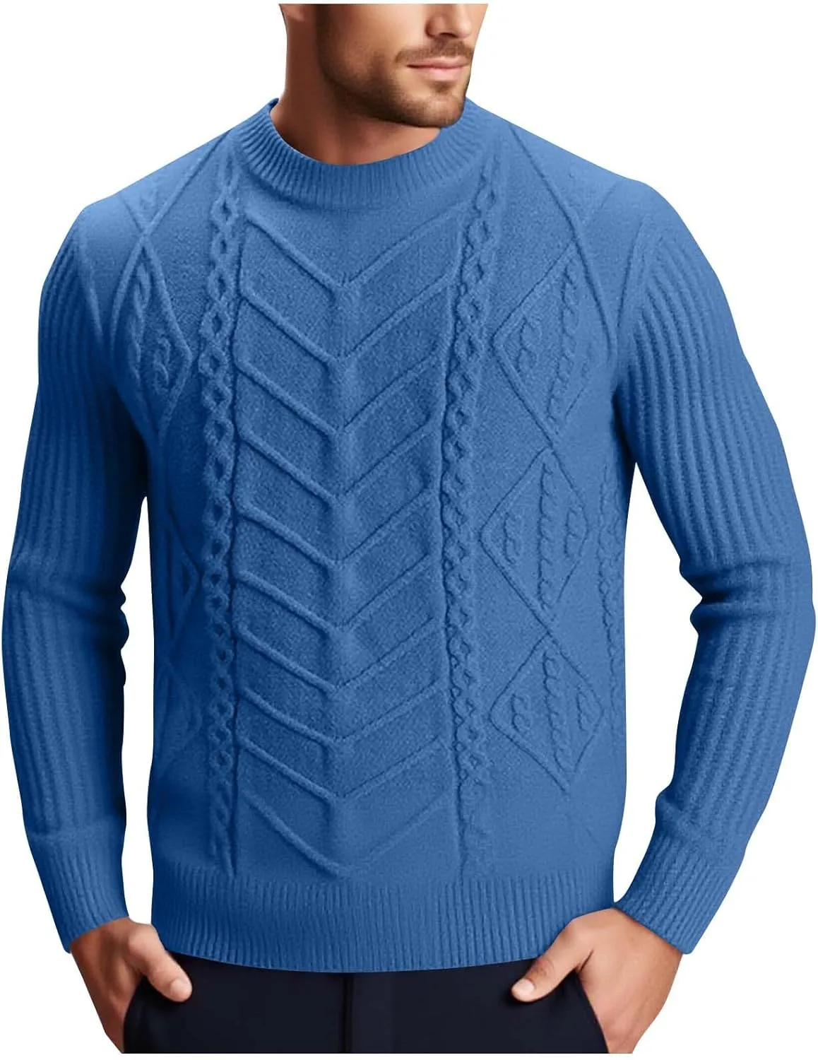 

Мужской свитер с круглым вырезом Casual Fashion Elasticity, легкий, вязаный