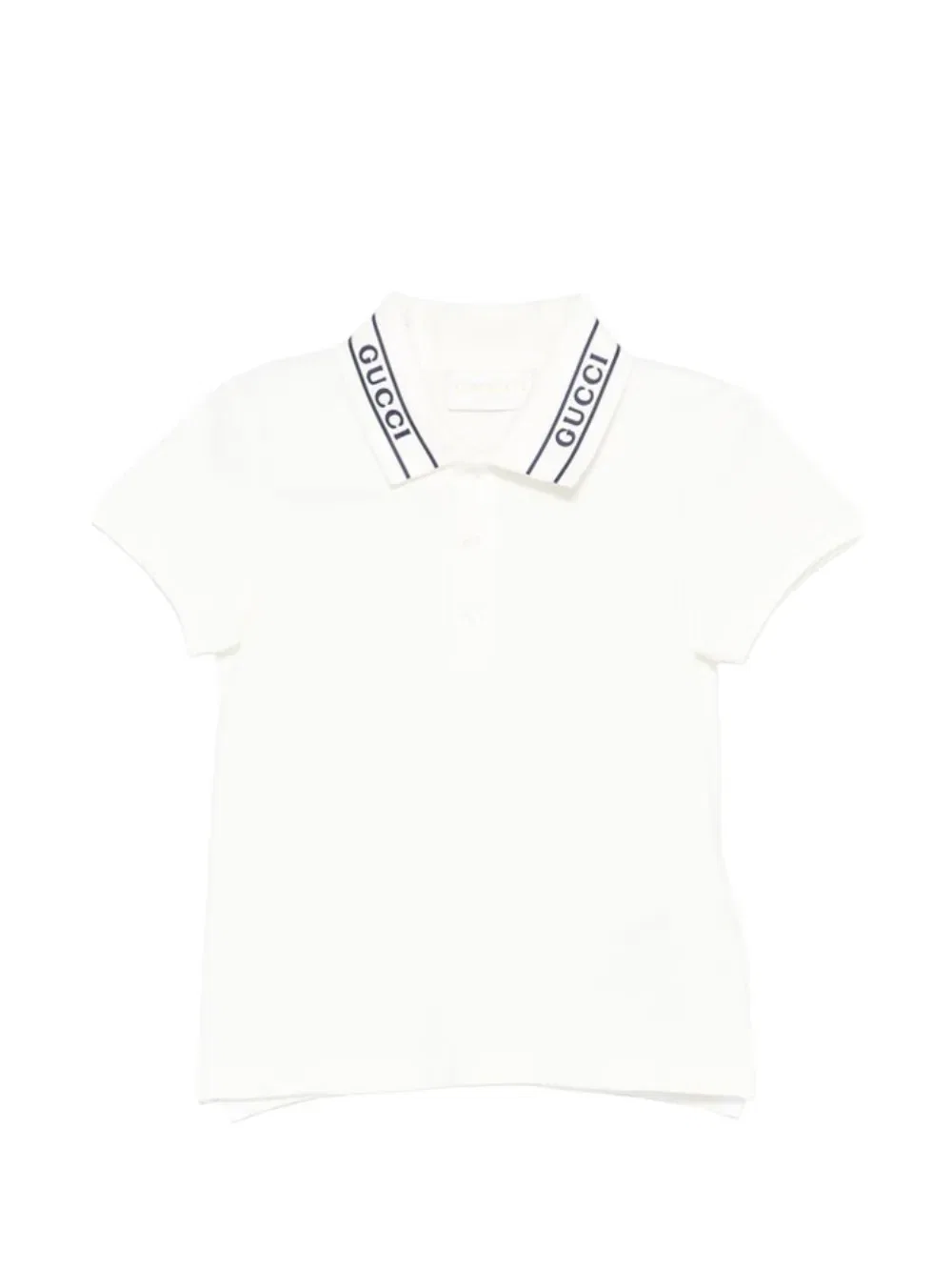 Поло с прорезиненным логотипом Gucci Kids, нейтральный