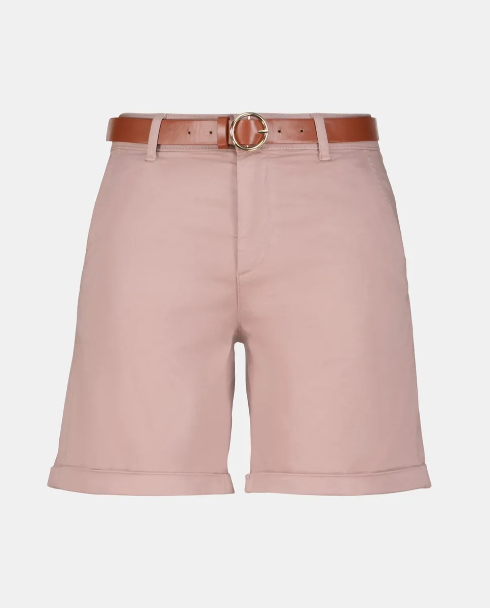 

Женские шорты-бермуды с поясом Easy Wear, светло-розовый