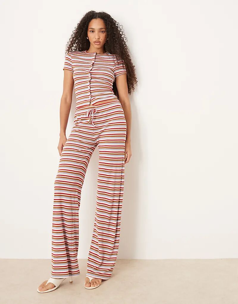 

Широкие брюки ASOS DESIGN в розовую полоску