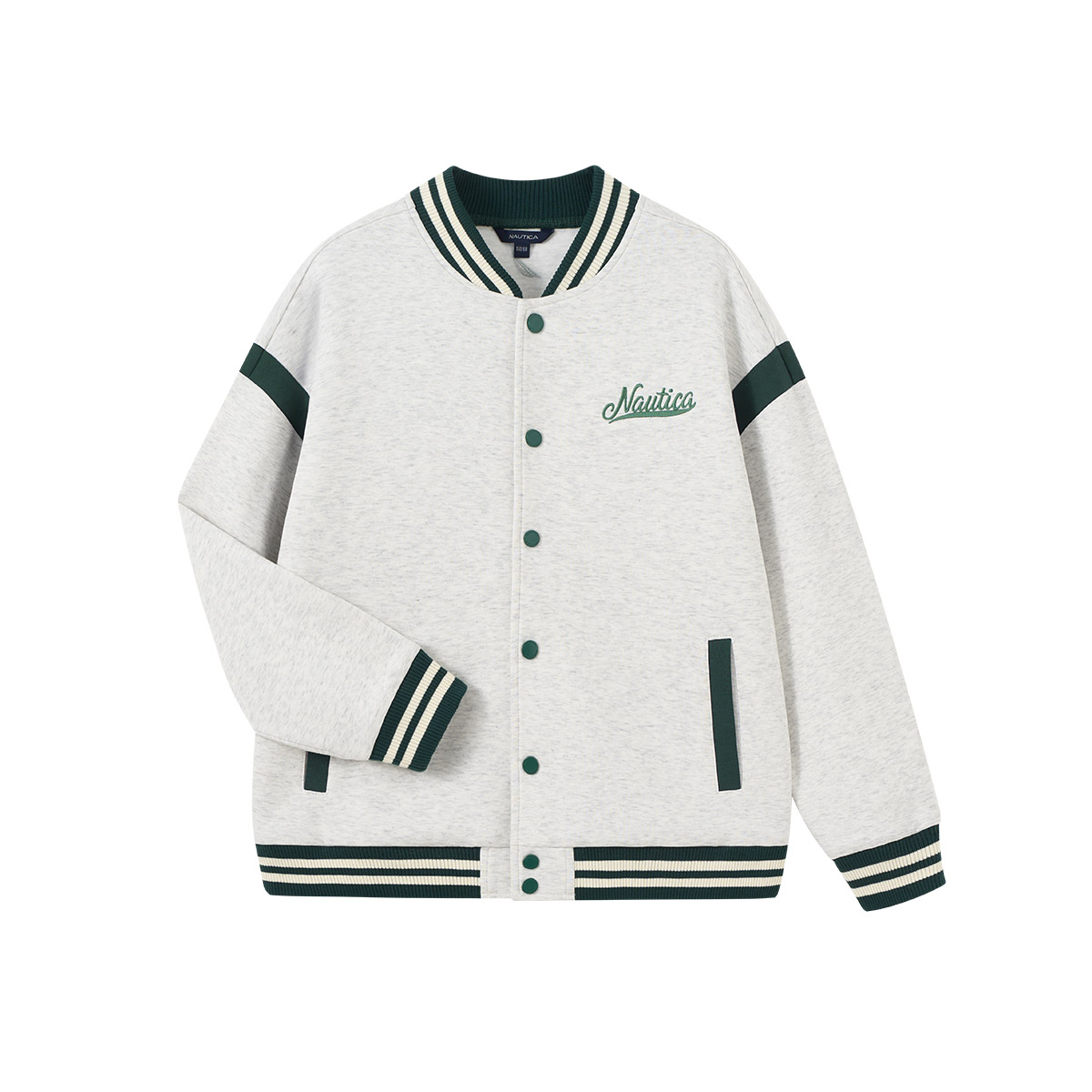 

Куртка Baseball для мальчиков и девочек, весенне-осеннее пальто NAUTICA, светло-серый