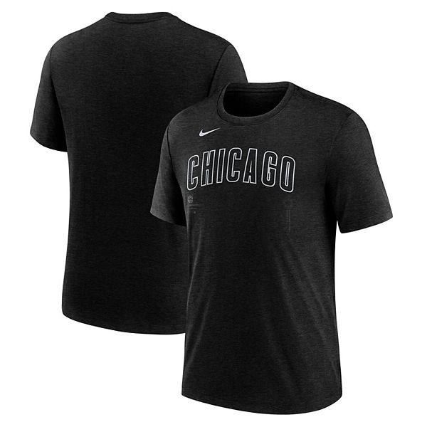 

Мужская футболка chicago cubs fashion wordmark tri-blend цвета heather black Nike
