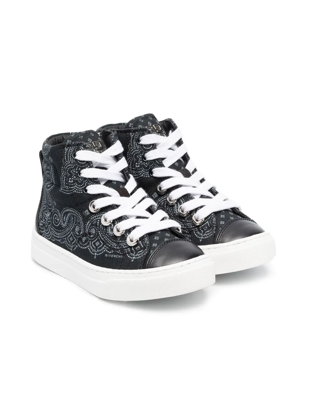 

Высокие кеды с декором 4G и узором Givenchy Kids, черный