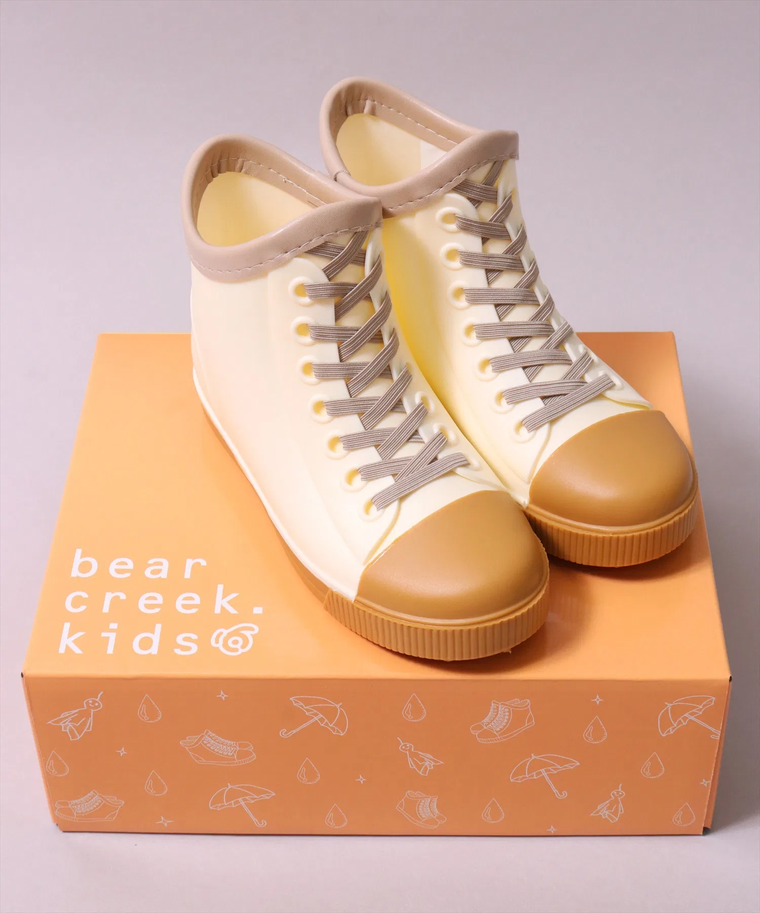 Детские непромокаемые сапоги-кроссовки BAYBLO кремовые — фото 3