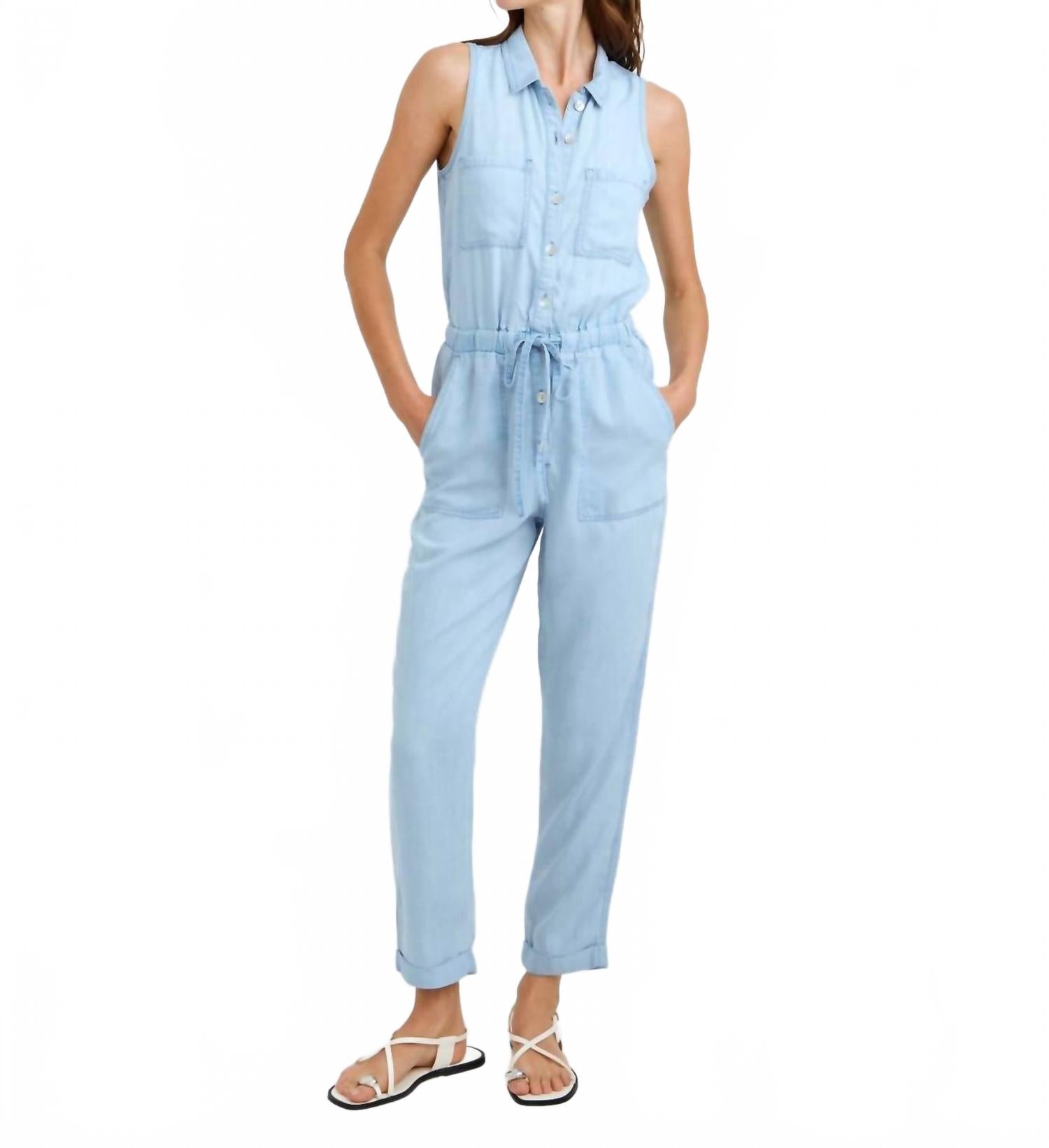 

Женский комбинезон с карманами в стиле прибрежного напыления Bella Dahl, Coastal Spray Wash