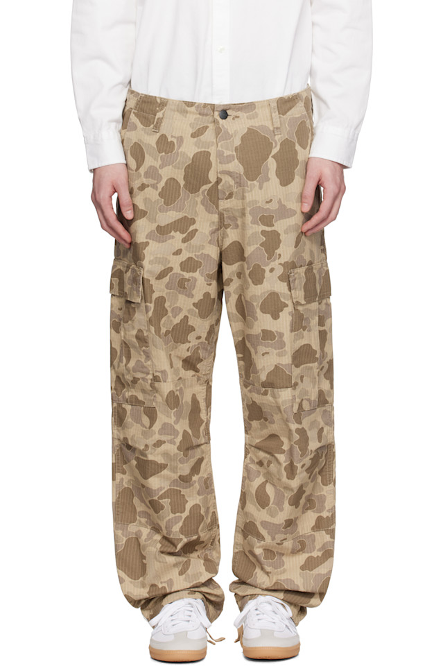 

Обычные грузовые брюки Carhartt Work In Progress, цвет desert duck camo