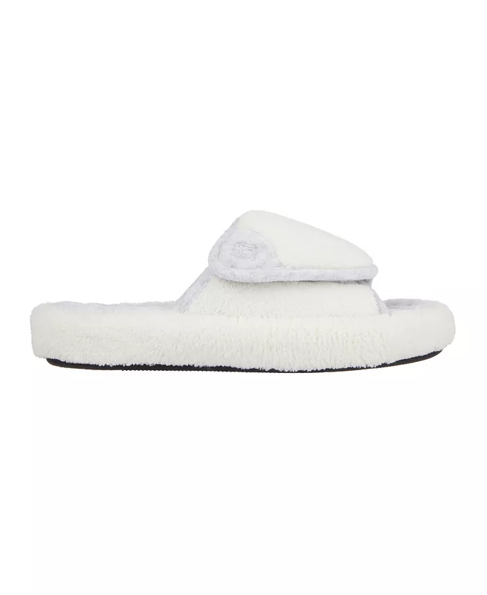 Женские тапочки-кроксы Microterry Spa Slide Clog Isotoner Signature, белый — фото 2