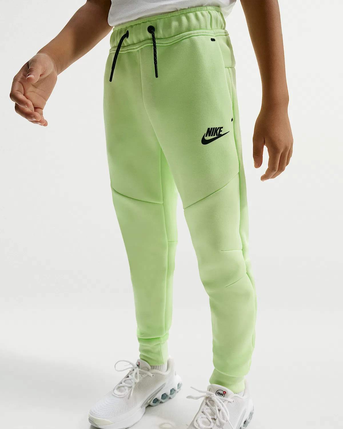 Джоггеры Nike Sportswear Tech Fleece для старших детей, Light Liquid Lime/Black/Black — фото 2