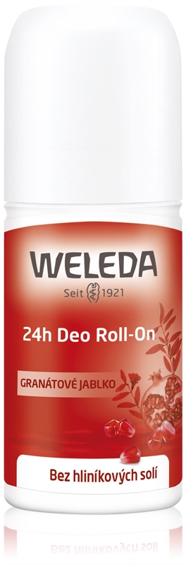 

Шариковый дезодорант с ароматом граната без алюминия и солей 24 часа. Weleda, 50 мл