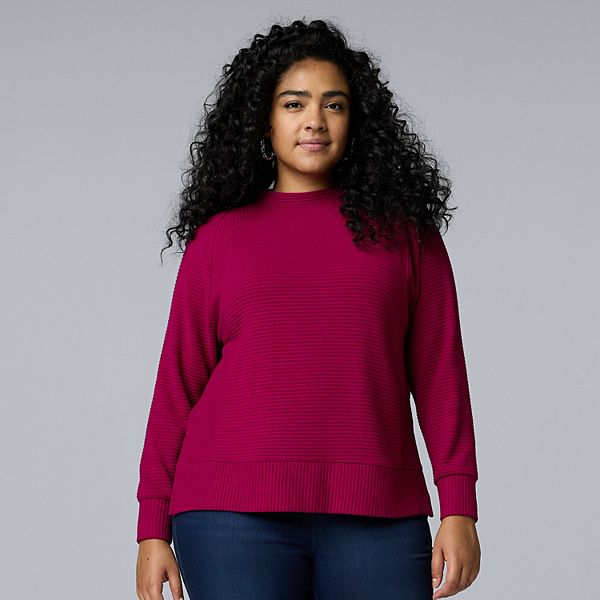 

Уютная туника plus size Simply Vera Vera Wang, Madison Berry