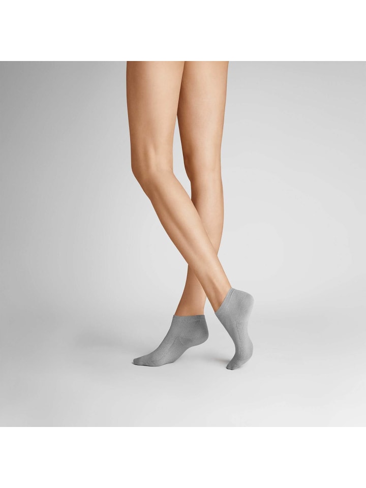 

Носки-кроссовки Dry Cotton с регулирующим влагу эффектом, серебристого цвета Hudson