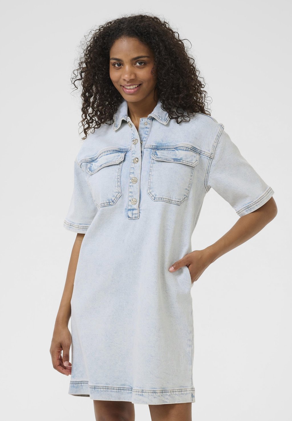 

Джинсовое платье Kaffe, цвет Light Blue Denim