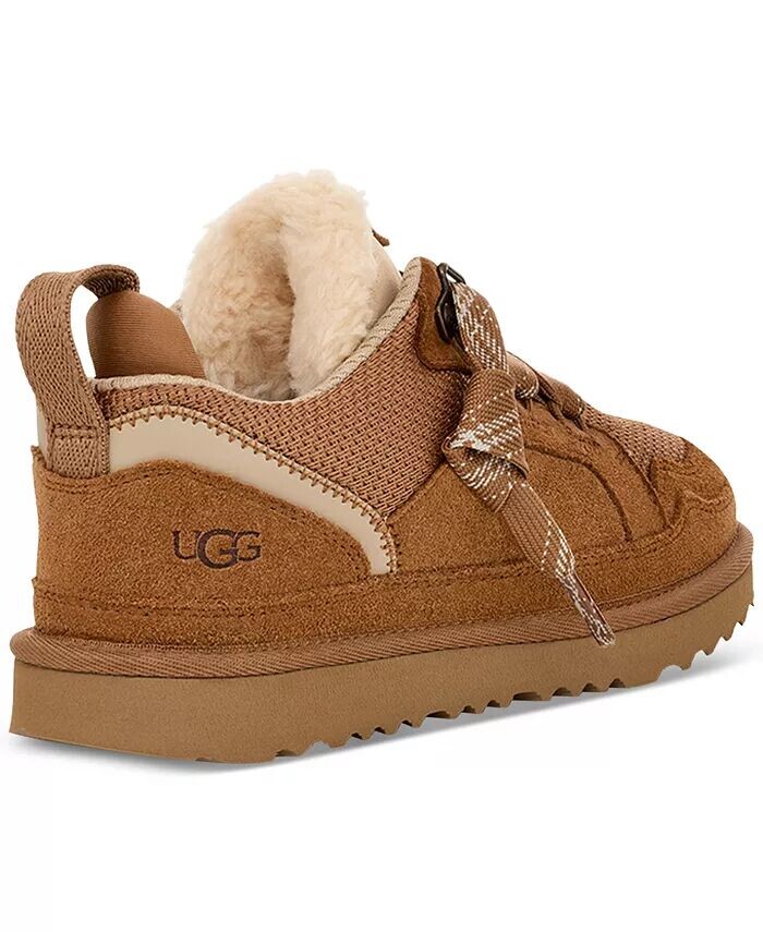 Детские уютные кроссовки на шнуровке Lowmel Ugg, бежевый — фото 3