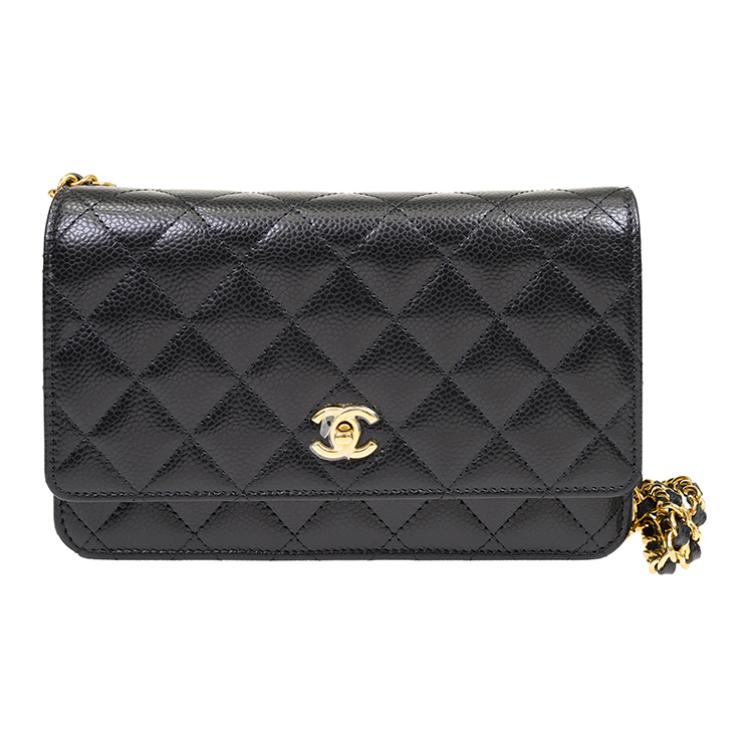 CHANEL Сумка через плечо из телячьей кожи WOC черная — фото 2
