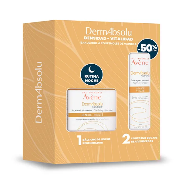 

Регенерирующий ночной бальзам и маска для контура глаз Pack Noche Bermabsolu+Contorno De Ojos Avene, 40 ml