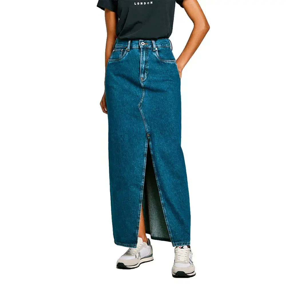 

Юбка Pepe Jeans PL901185 Maxi denim skirt, синий