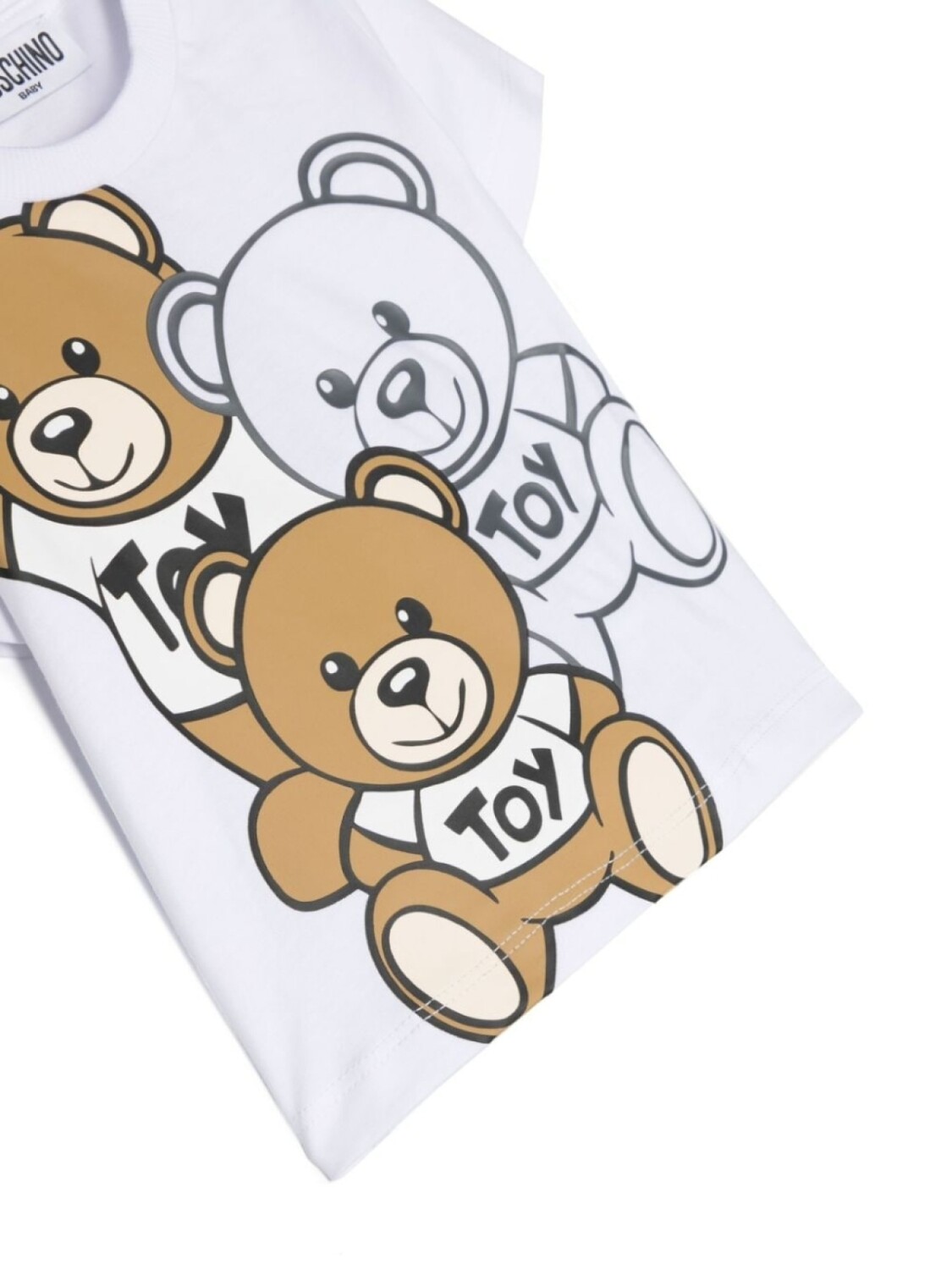 Moschino Kids футболка с принтом Teddy Bear, белый — фото 3