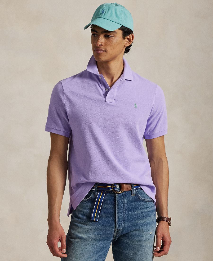 

Мужская классическая хлопковая рубашка-поло Polo Ralph Lauren, Light Lilac
