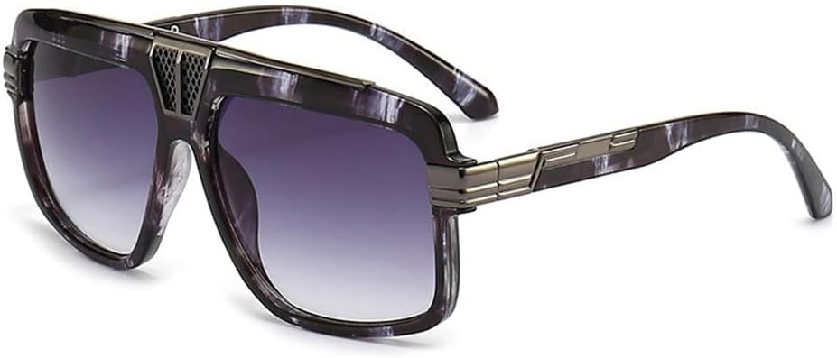 

Модные солнцезащитные очки большого размера для мужчин в стиле панк, для активного отдыха и спорта, с защитой от УФ-излучения UV400, для женщин, винтажные, в тренде HHZZYVY, Pattern Gray