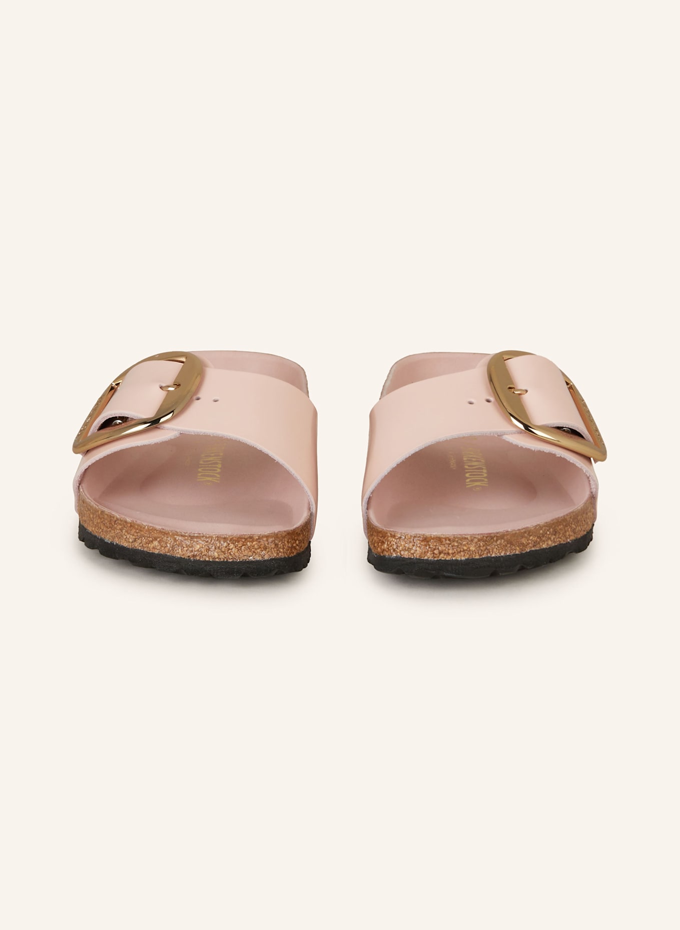 Мюли мадрид большая пряжка лена Birkenstock, розовый — фото 3